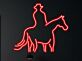 Cowboy auf Pferd LED-Neonschild für Wohnzimmer und Bar