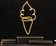 Eiswaffel mit Softeis LED-Neonschild für Café und Eisdiele