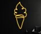 Eiswaffel mit Softeis LED-Neonschild für Café und Eisdiele