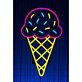 Eiswaffel mit Streuseln LED-Neonschild für Café Eisdiele
