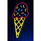Eiswaffel mit Streuseln LED-Neonschild für Café Eisdiele