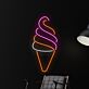 Eiswaffel mit Softeis LED-Neonschild für Café und Eisdiele