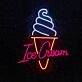 Ice Cream LED-Neonschild für Café und Eisdiele