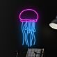 Qualle LED-Neonschild Wohnzimmer Bar