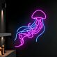 Qualle LED-Neonschild für Wohnzimmer und Bar