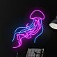 Qualle LED-Neonschild für Wohnzimmer und Bar