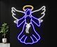 Engel mit Heiligenschein LED-Neonschild Wohnzimmer Weihnachten