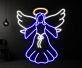 Engel mit Heiligenschein LED-Neonschild Wohnzimmer Weihnachten
