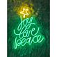 joy love peace LED-Neonschild Weihnachten Wohnzimmer