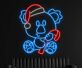 Weihnachts-Koala mit Zuckerstange LED-Neonschild Wohnzimmer Kinderzimmer