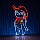 Cowboy Faultier LED-Neonschild Wohnzimmer Kinderzimmer