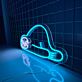 Liegendes Faultier als LED-Neonschild