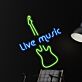 Live music LED-Neonschild für Bar und Club