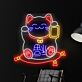 Glückskatze LED-Neonschild für Wohnzimmer und Restaurant