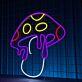Pilz LED-Neonschild für Wohnzimmer Bar
