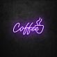 Kaffeetasse mit Dampf LED Neonschild für Café und Küche