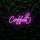 Kaffeetasse mit Dampf LED Neonschild für Café und Küche
