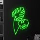 Monstera Blätter LED-Neonschild Wohnzimmer Büro