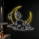 Mond und Wolken LED-Neonschild für Wohnzimmer Schlafzimmer
