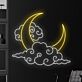 Mond und Wolken LED-Neonschild für Wohnzimmer Schlafzimmer