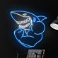 Muskelhai LED-Neonschild für Gaming und Bar