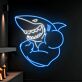 Muskelhai LED-Neonschild für Gaming und Bar