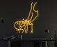 Abstraktes Neon LED Kunstschild menschliche Silhouette modernes Wandlicht