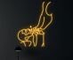 Abstraktes Neon LED Kunstschild menschliche Silhouette modernes Wandlicht