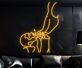 Abstraktes Neon LED Kunstschild menschliche Silhouette modernes Wandlicht