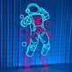 Astronaut Neon LED Wandlicht futuristische Space Deko für Gaming Zimmer Kinderzimmer und modernes Zuhause
