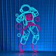 Astronaut Neon LED Wandlicht futuristische Space Deko für Gaming Zimmer Kinderzimmer und modernes Zuhause