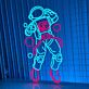 Astronaut Neon LED Wandlicht futuristische Space Deko für Gaming Zimmer Kinderzimmer und modernes Zuhause
