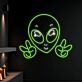 Alienkopf mit Peace-Handzeichen LED-Neonschild Gamingzimmer Bar