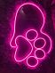 Pfotenabdruck mit Herz LED-Neonschild Wohnzimmer Kinderzimmer