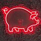 Schwein LED-Neonschild für Restaurant Metzgerei
