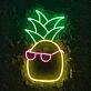 Ananas mit Sonnenbrille LED-Neonschild Wohnzimmer Bar