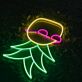 Ananas mit Sonnenbrille LED-Neonschild Wohnzimmer Bar