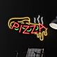 Pizzastück LED Neonschild für Restaurant und Imbiss