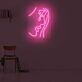 Gesicht mit Cocktailglas LED-Neonschild für Bar und Wohnzimmer