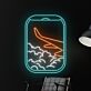 Flugzeugfenster mit Wolken LED-Neonschild Wohnzimmer Büro