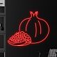 Granatapfel LED-Neonschild für Küche oder Restaurant