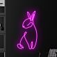 Kaninchen Kontur LED-Neonschild Wohnzimmer Kinderzimmer