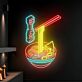 Ramen Schüssel mit Essstäbchen LED Neonschild für Restaurant und Küche