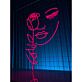 Gesicht mit Rose LED-Neonschild Wohnzimmer Studio