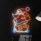 Weihnachtsmann auf einem Roller LED-Neonschild Wohnzimmer Weihnachtsdekoration