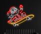 Weihnachtsmann auf Skateboard LED-Neonschild Wohnzimmer Weihnachtsdekoration