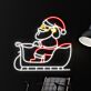 Weihnachtsmann im Schlitten LED-Neonschild Wohnzimmer Weihnachtsdekoration