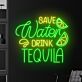 SAVE WATER DRINK TEQUILA LED-Neonschild für Bar Club