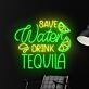 SAVE WATER DRINK TEQUILA LED-Neonschild für Bar Club