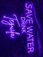 SAVE WATER DRINK Tequila LED-Neonschild für Bar Club